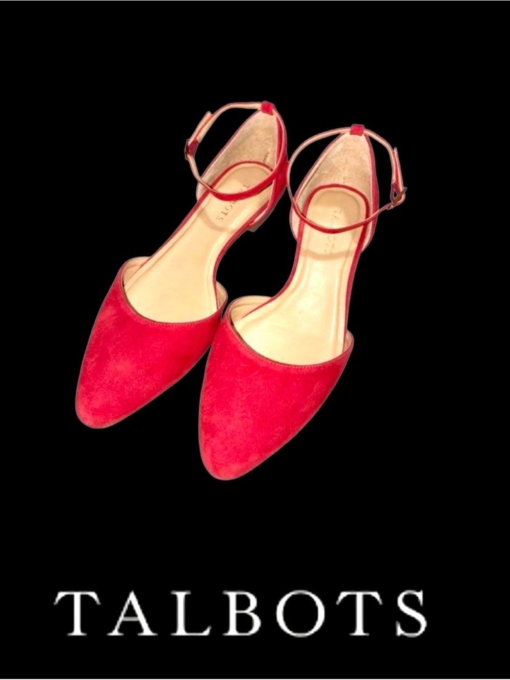 Talbots Red Suede Dress Flats
